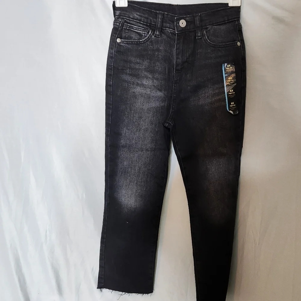 Art Class Girls's 6X Black Pants with Raw Hem
